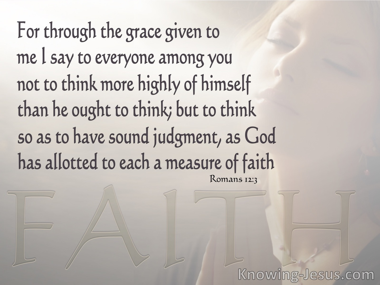 Romans 12:3 A Measure Of Faith (gray)